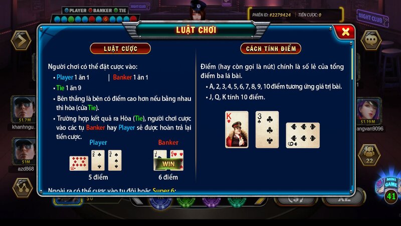 Hướng dẫn tham gia chơi Baccarat B52CLUB